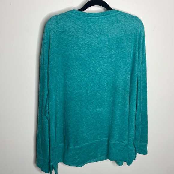 Jaclyn Intimates Fuzzy Luxe Sleep Top Sz 3X teal super soft! NWT long Sleeve - Picture 7 of 8